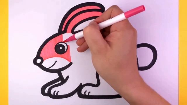 нарисовать зайца#заяц#раскрас#как нарисовать#draw a hare#hare#coloring#how to draw# смотреть онлайн