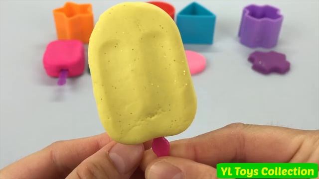 Fun Learning Shapes and Colours with Play Doh Sparkle Ice Cream for Kids смотреть онлайн
