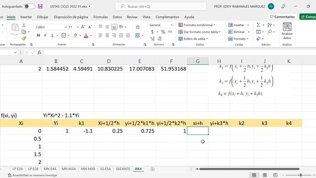 Ejemplo de aplicación del Método de Runge Kutta de orden 4 en Excel смотреть онлайн