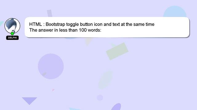HTML : Bootstrap toggle button icon and text at the same time смотреть онлайн