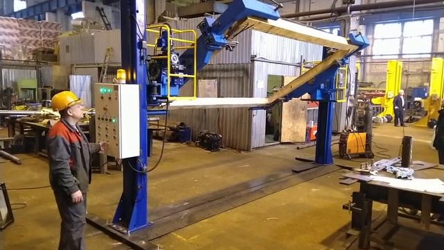 Демонстрация работы кантователя рам тележек вагонов метро | МЗ Энерпром - ЖД оборудование смотреть онлайн