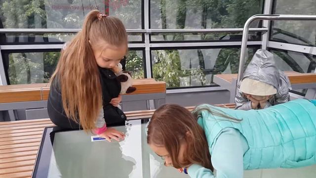 Канатная дорога с прозрачным полом. Катаюсь на канатной дороге в Германии. Seilbahn Im Koblenz