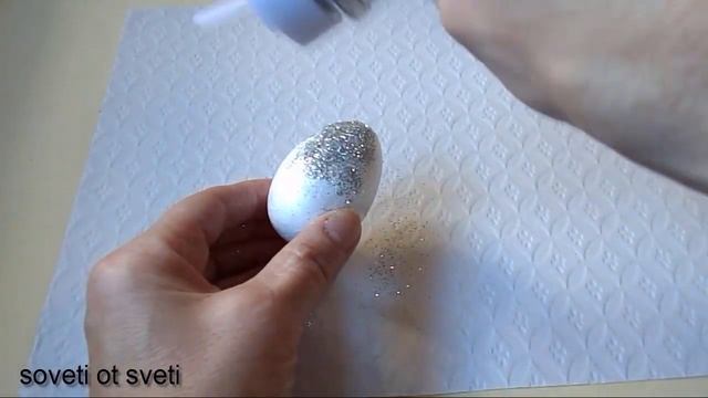 DIY:Декор ПАСХАЛЬНОГО ЯЙЦА в БЛЕСТКАХ. Easter eggs GLITTER смотреть онлайн