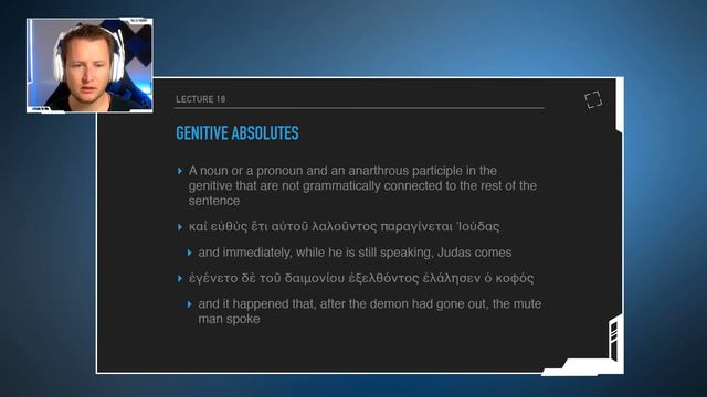 Beginning Biblical Greek: Lecture 18 - Perfect Participles смотреть онлайн