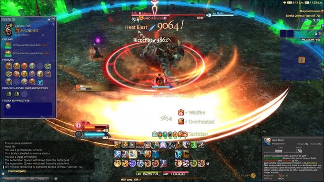 FFXIV: Eureka Orthos Floor 70 - Aeturna (MCH Solo) смотреть онлайн