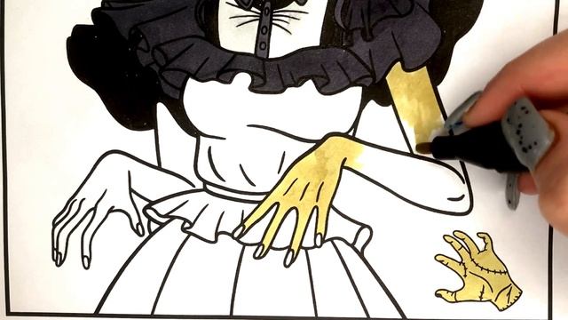 ??? Wednesday Addams coloring page/Wednesday Addams dance. смотреть онлайн
