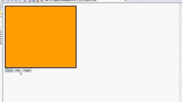 jQuery Tutorial - PART-29 - EFFECTS BASIC