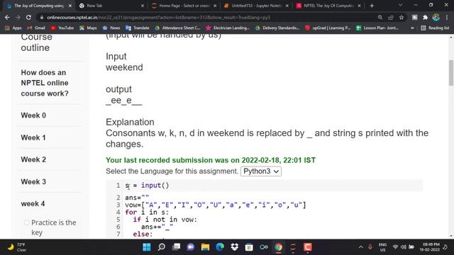 Swayam || The Joy of Computing Using Python Week-4 Programming Assignment-2 Solution || NPTEL смотреть онлайн