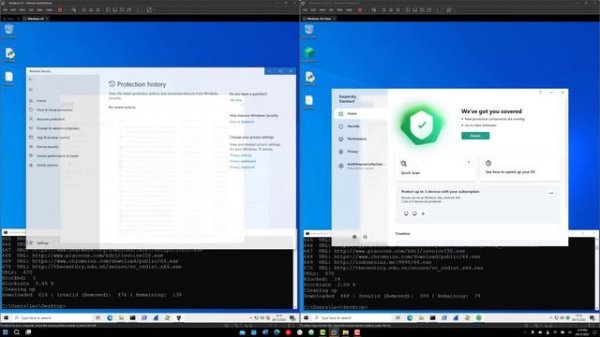 Kaspersky vs Windows Defender