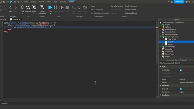 How to change death sound & make ragdoll death in roblox studio! смотреть онлайн