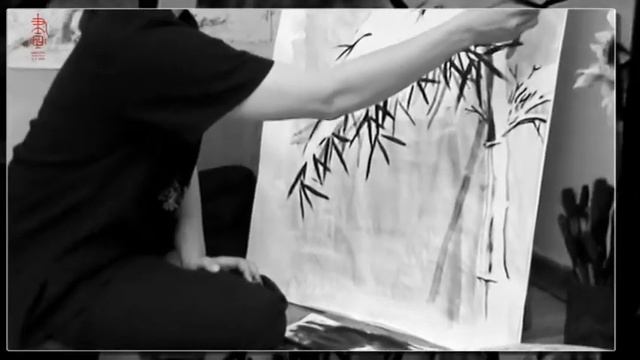 Обучение китайской живописи бамбука. Часть 14.3 Бамбук под снегом смотреть онлайн