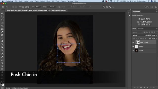 How To Remove Double Chin | Photoshop 2021 Tutorial смотреть онлайн