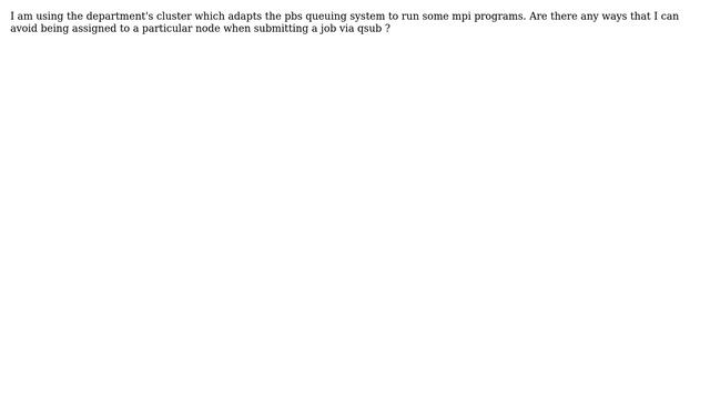 Avoid being assigned to a particular node in cluster смотреть онлайн