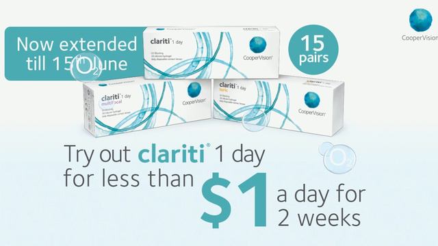 CooperVision clariti 1 day lens promotion extension смотреть онлайн