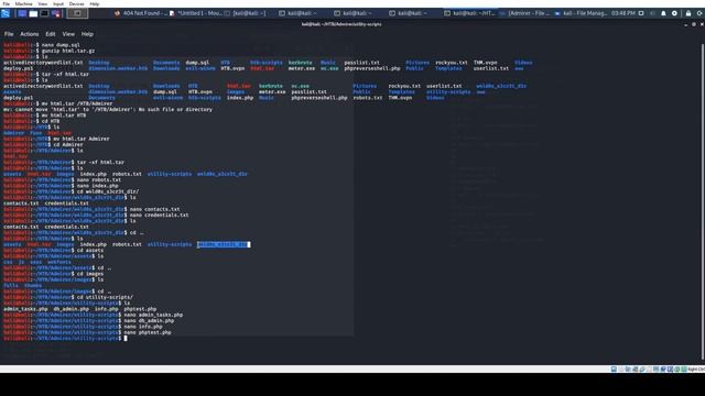 HTB Admirer (HackTheBox) смотреть онлайн