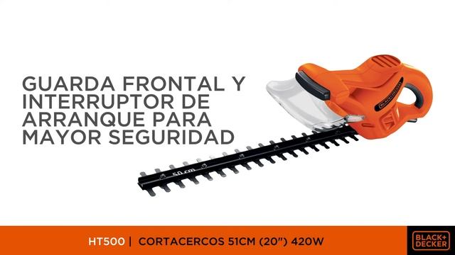 Cortasetos BLACK+DECKER 50cm (20") de Longitud - 500W - HT500 смотреть онлайн
