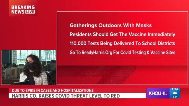 Harris County COVID-19 threat level raised to "red," its highest level смотреть онлайн