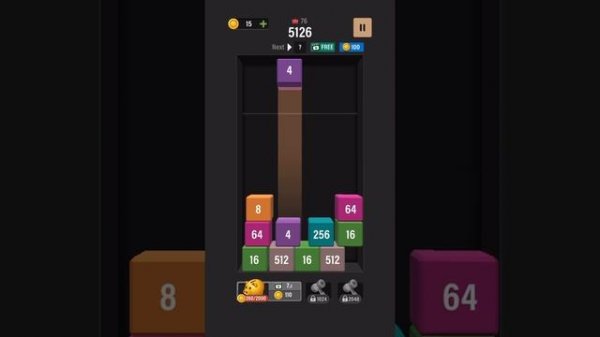 2048 Merge Block game - Drop Block 3D