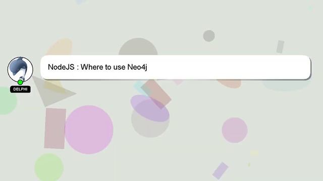 NodeJS : Where to use Neo4j смотреть онлайн