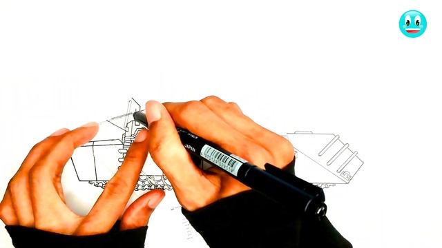 How To Draw Cartoon Tank Arta Monster Part 2 | HomeAnimations - Cartoons About Tanks смотреть онлайн