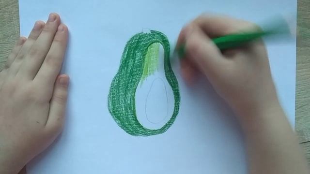 Как нарисовать авокадо. смотреть онлайн