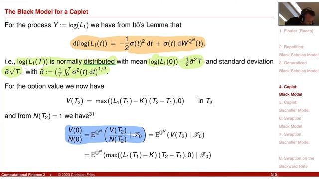 Lecture Computational Finance 2 / Appl. Math. Fin. 10: Simple Interest Rate Models: Black, Bachelie смотреть онлайн