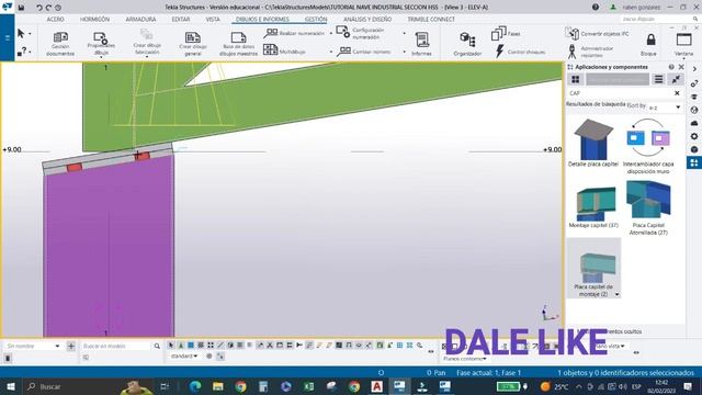 TEKLA STRUCTURES Nave Industrial con Perfiles HSS Part-1 смотреть онлайн