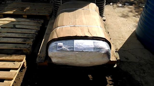 Видео готовой пленки для пруда ПВБ. Как упакована продукция. (188 м2) смотреть онлайн