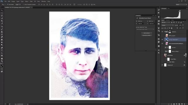 акварельный портрет в фотошопе смотреть онлайн