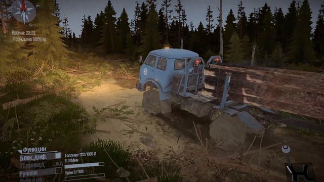 MudRunner 2018 ГРУЗИМ МАЗ 509 МАЗОМ 6317 И НА ЛЕСОПИЛКУ смотреть онлайн