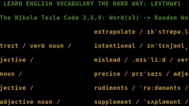 Learn English Vocabulary The Hard Way - LEVTHW #1 смотреть онлайн