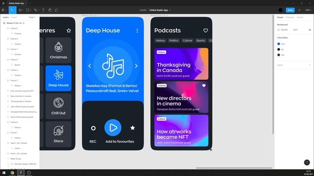 Figma Tutorial. Online Radio App UI Design in Figma + Free figma template смотреть онлайн