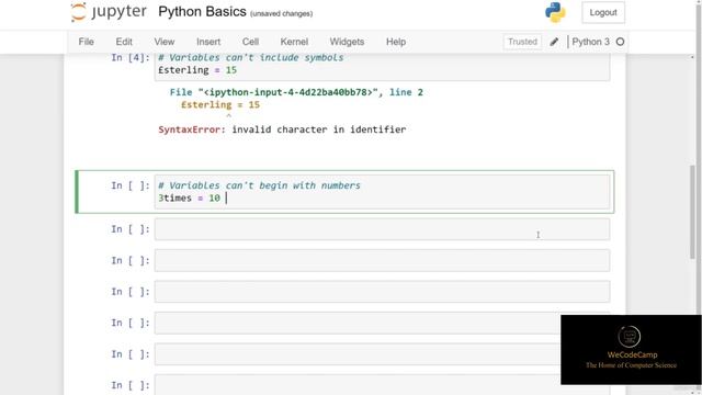 Python Variables смотреть онлайн