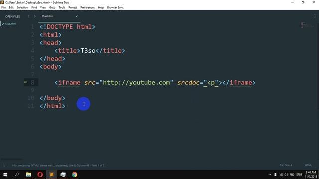 How to specify the HTML content of the page to show in the iframe element смотреть онлайн