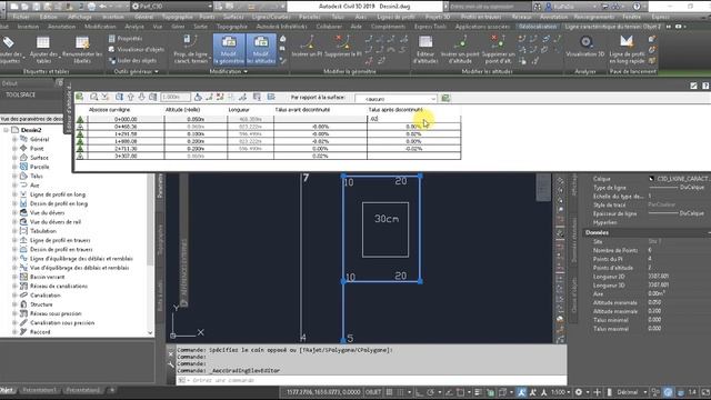 22 - Les bases de AutoCad Civil 3D 2018 - Lignes Caractéristique de Terrain 1 смотреть онлайн