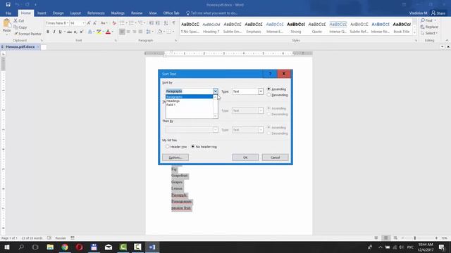 How to Sort a List Alphabetically in Word 2016 смотреть онлайн