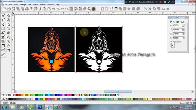photo to sticker flexisign & corel video tutorial ranjeet arts pamgarh смотреть онлайн