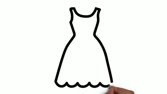 Bolalar uchun kiyimlar chizish/Drawing dress for children/Рисунок Сказочное платье для детей смотреть онлайн