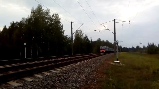 Электропоезд ЭР9Е-600 перегон Талька - Верейцы смотреть онлайн