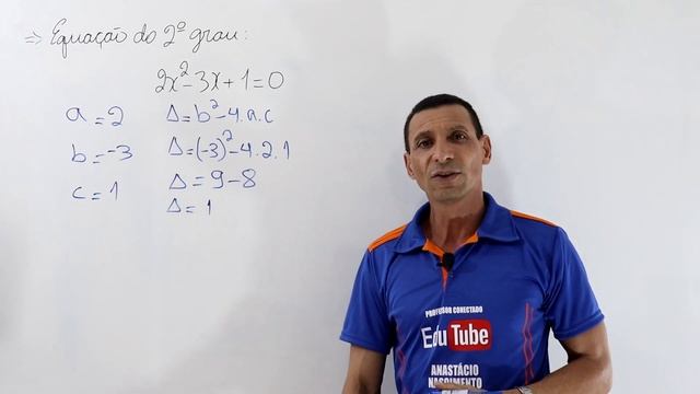 EQUAÇÃO DO 2º GRAU 2x² - 3x + 1 = 0 : COMO RESOLVER COM A FÓRMULA DE BHASKARA. #matemática_basica смотреть онлайн