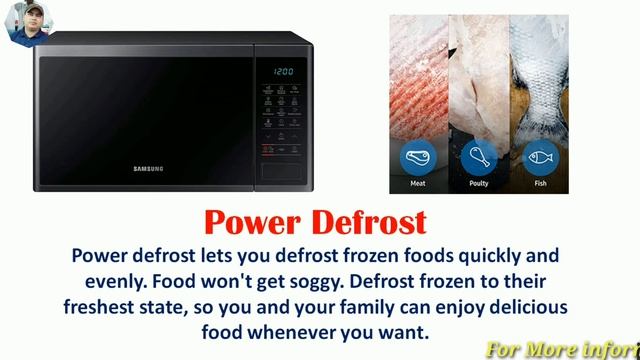 Samsung 23 L Solo Microwave Oven (MS23J5133AG/TL, Black) смотреть онлайн