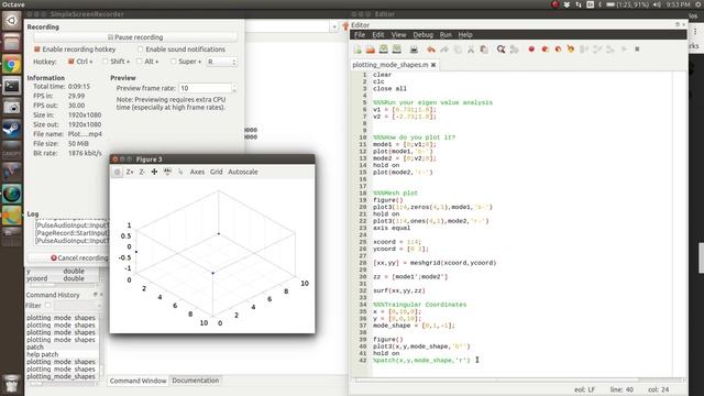 MATLAB Help - Plotting Mode Shapes смотреть онлайн