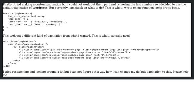 Wordpress: How do i make the_posts_pagination look like my template? смотреть онлайн