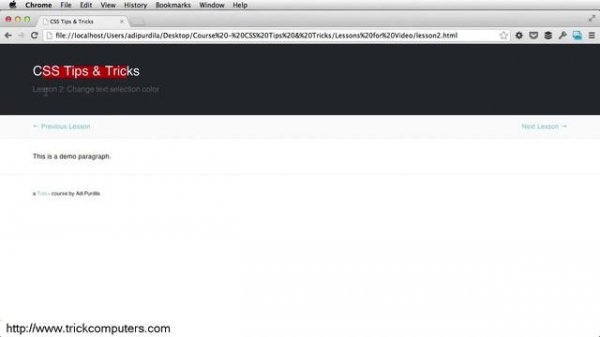 Change Text Selection Color CSS