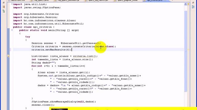 aula 2304 API QBC Query By Criteria hibernate смотреть онлайн