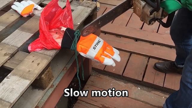 Chainsaw vs cut protection gloves for lumberjacks and arborists смотреть онлайн