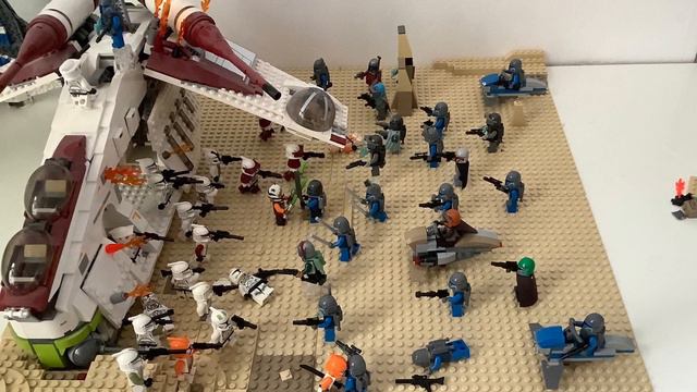 Lego moc Mandalorian attack on LAAT Gunship смотреть онлайн