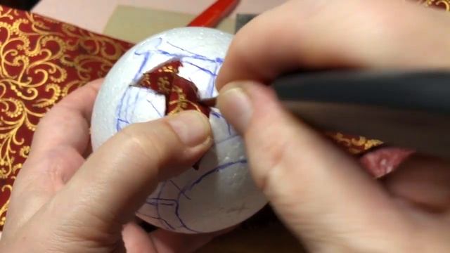 Новогодний шар "Купола" в технике кимекоми. смотреть онлайн