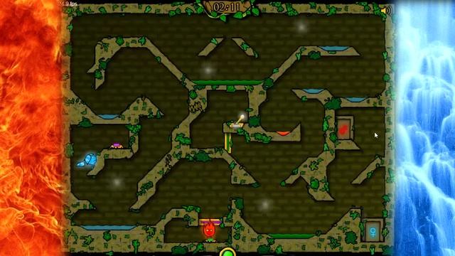 Игра Огонь и Вода прохождение. Лесной храм #3