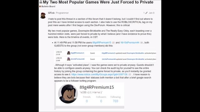 The 2019 ROBLOX Security Breach Incident смотреть онлайн